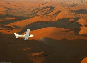 Wilderness Safaris_light aircraft over Namib Desert