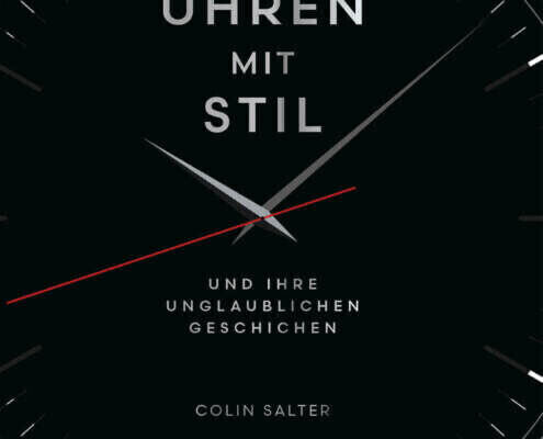 Buchcover "Uhren mit Stil - und ihre unglaublichen Geschichten" von Colin Salter. Erschienen im November 2025 im Midas Verlag.